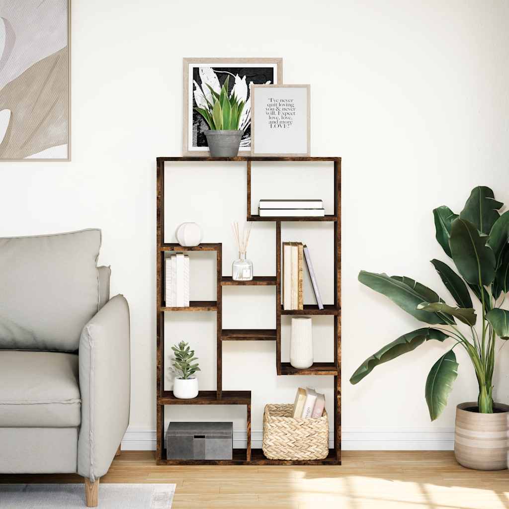 Libreria Rovere Fumo 72x20x120,5 cm in Truciolato