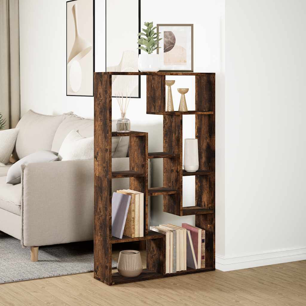 Libreria Rovere Fumo 72x20x120,5 cm in Truciolato
