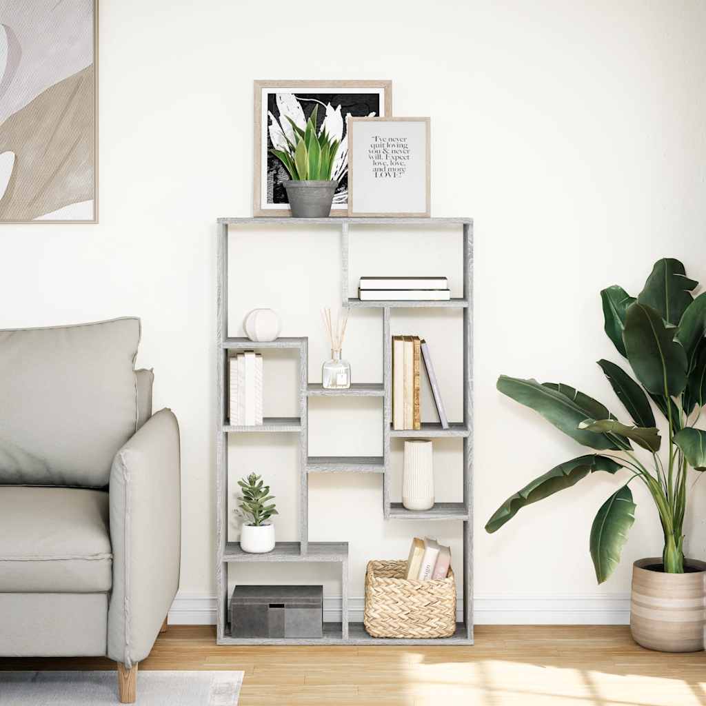 Libreria Grigio Sonoma 72x20x120,5 cm in Truciolato