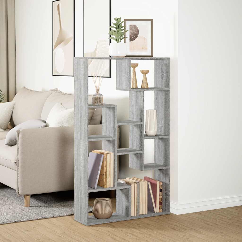 Libreria Grigio Sonoma 72x20x120,5 cm in Truciolato