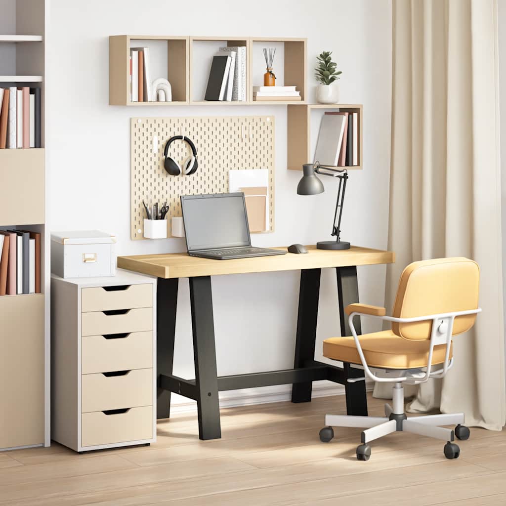 Scrivania NOAIN Gambe a Forma di A 120x50x75 cm Legno Massello