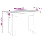 Scrivania NOAIN Gambe a Forma di U 120x50x75 cm Legno Massello