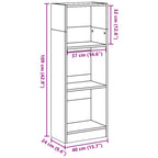 Libreria Rovere Marrone 40x24x109 cm in Truciolato