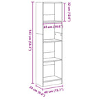 Libreria Legno Antico 40x24x143 cm in Truciolato
