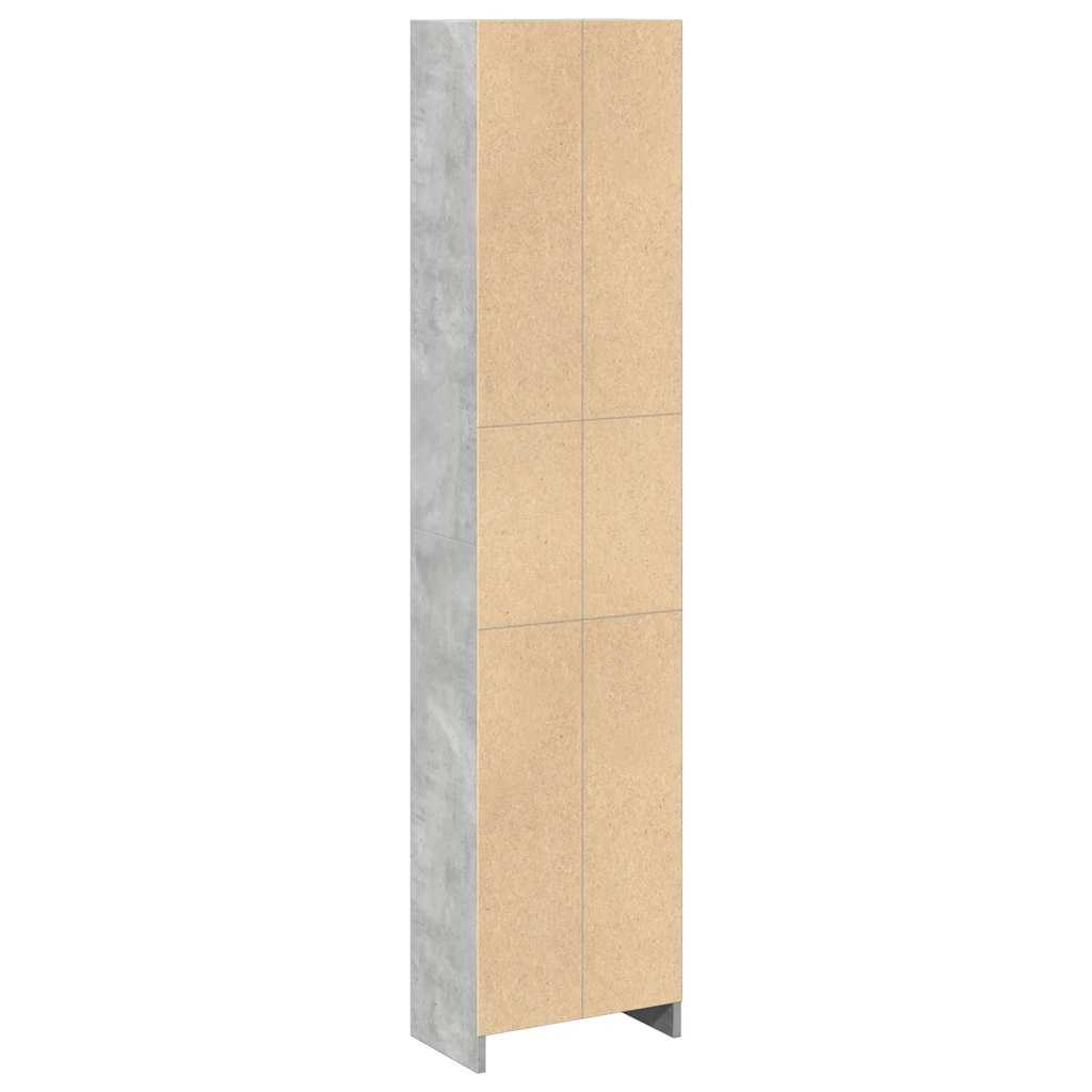 Libreria Grigio Cemento 40x24x176 cm in Legno Multistrato