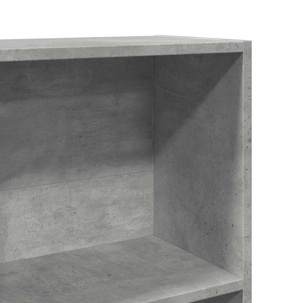 Libreria Grigio Cemento 40x24x176 cm in Legno Multistrato