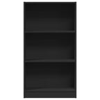 Libreria Nera 60x24x109 cm in Truciolato