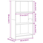 Libreria Legno Antico 60x24x109 cm in Truciolato