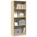Libreria Rovere Sonoma 60x24x143 cm in Legno Multistrato