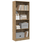 Libreria Rovere Artigianale 60x24x143 cm in Legno Multistrato