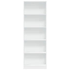 Libreria Bianca 60x24x176 cm in Legno Massello