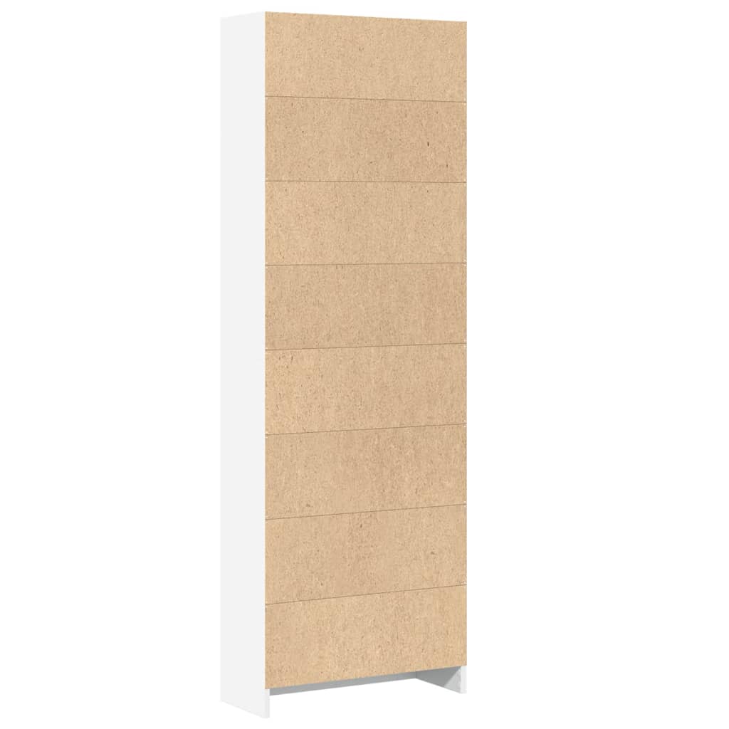 Libreria Bianca 60x24x176 cm in Legno Massello