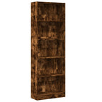 Libreria Rovere Fumo 60x24x176 cm in Legno Multistrato