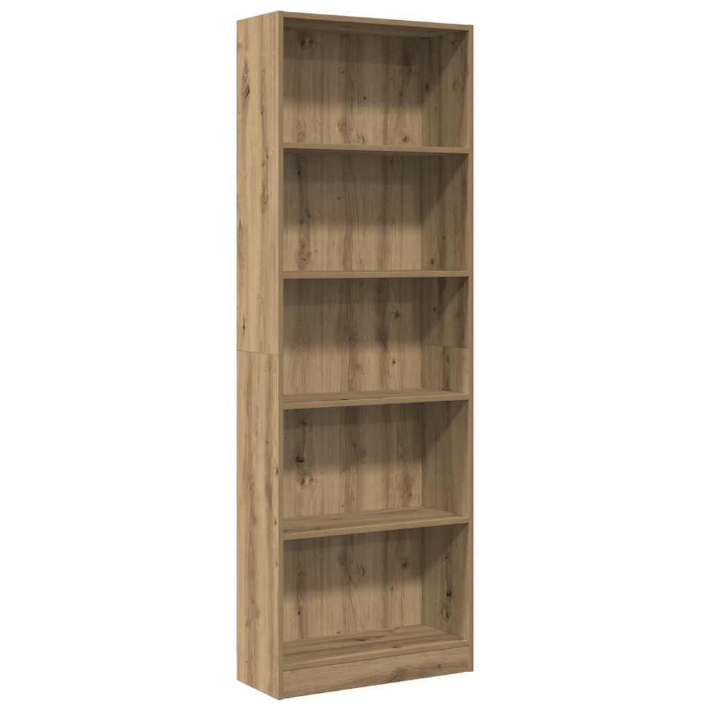 Libreria Artigianale Rovere 60x24x176 cm Legno ingegnerizzato