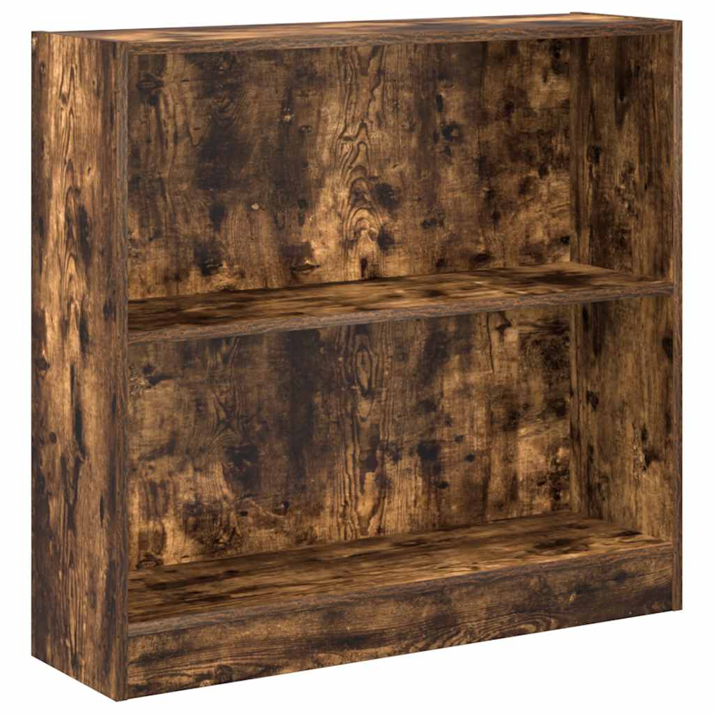 Libreria Rovere Fumo 80x24x76 cm in Legno Multistrato