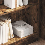Libreria Rovere Fumo 80x24x76 cm in Legno Multistrato