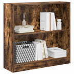 Libreria Rovere Fumo 80x24x76 cm in Legno Multistrato