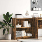 Libreria Rovere Fumo 80x24x76 cm in Legno Multistrato