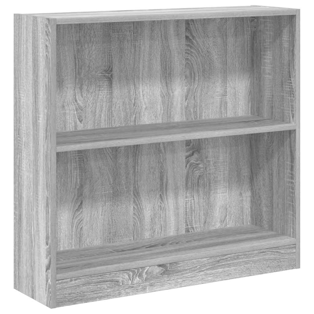 Libreria Grigio Sonoma 80x24x76 cm in Legno Multistrato