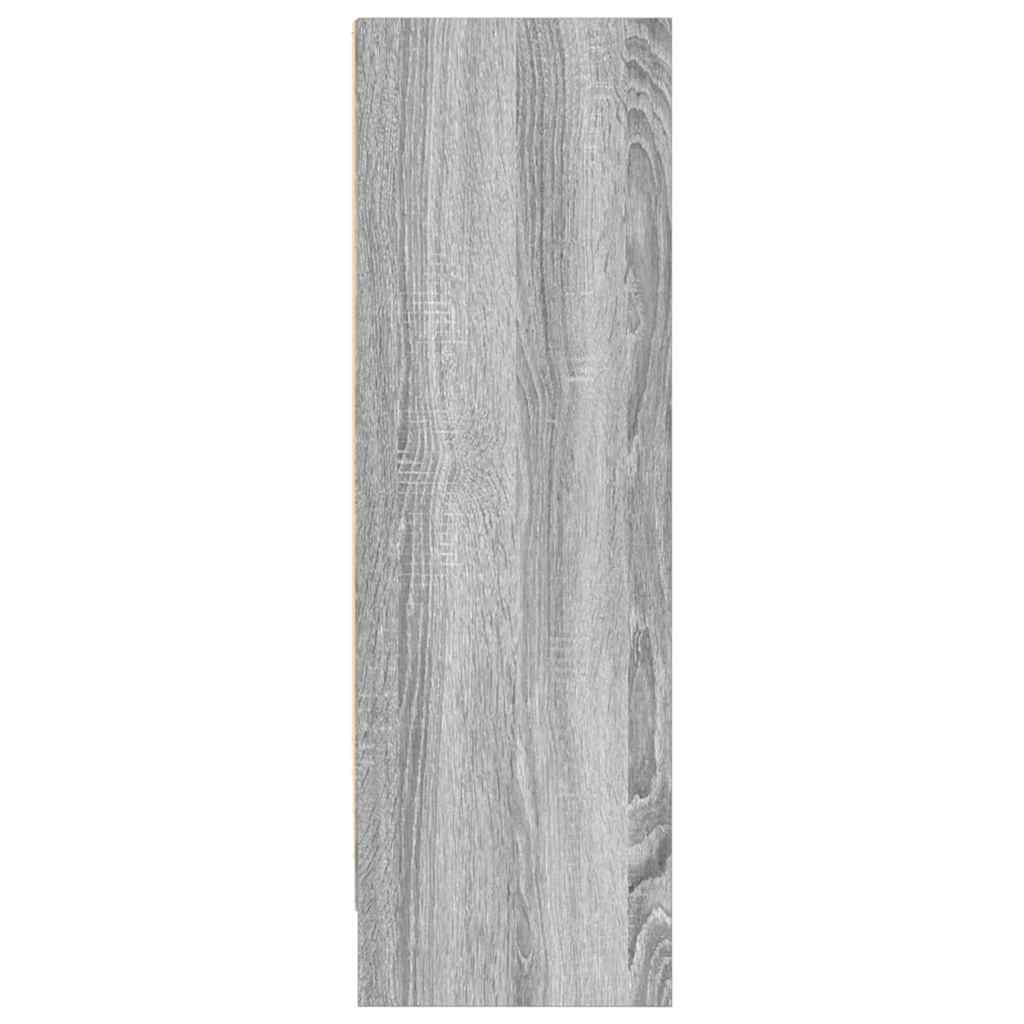 Libreria Grigio Sonoma 80x24x76 cm in Legno Multistrato