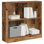 Libreria Legno Antico 80x24x76 cm in Legno Multistrato