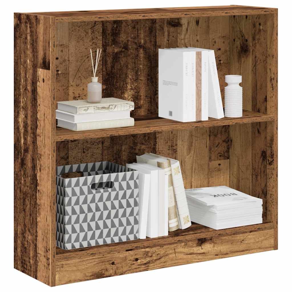 Libreria Legno Antico 80x24x76 cm in Legno Multistrato
