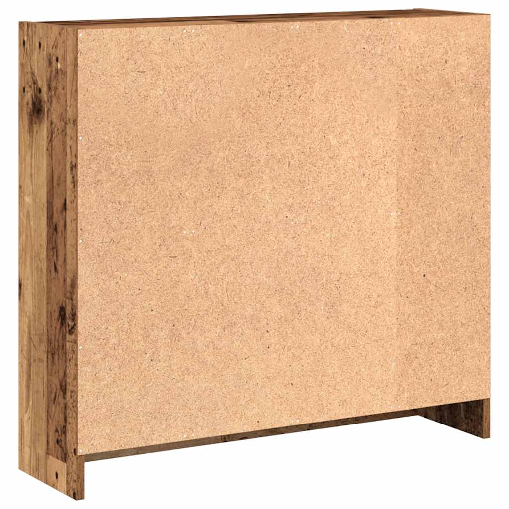 Libreria Legno Antico 80x24x76 cm in Legno Multistrato