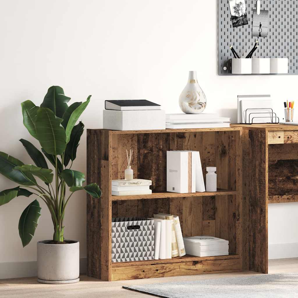 Libreria Legno Antico 80x24x76 cm in Legno Multistrato