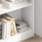 Libreria Bianca 80x24x109 cm in Legno Multistrato