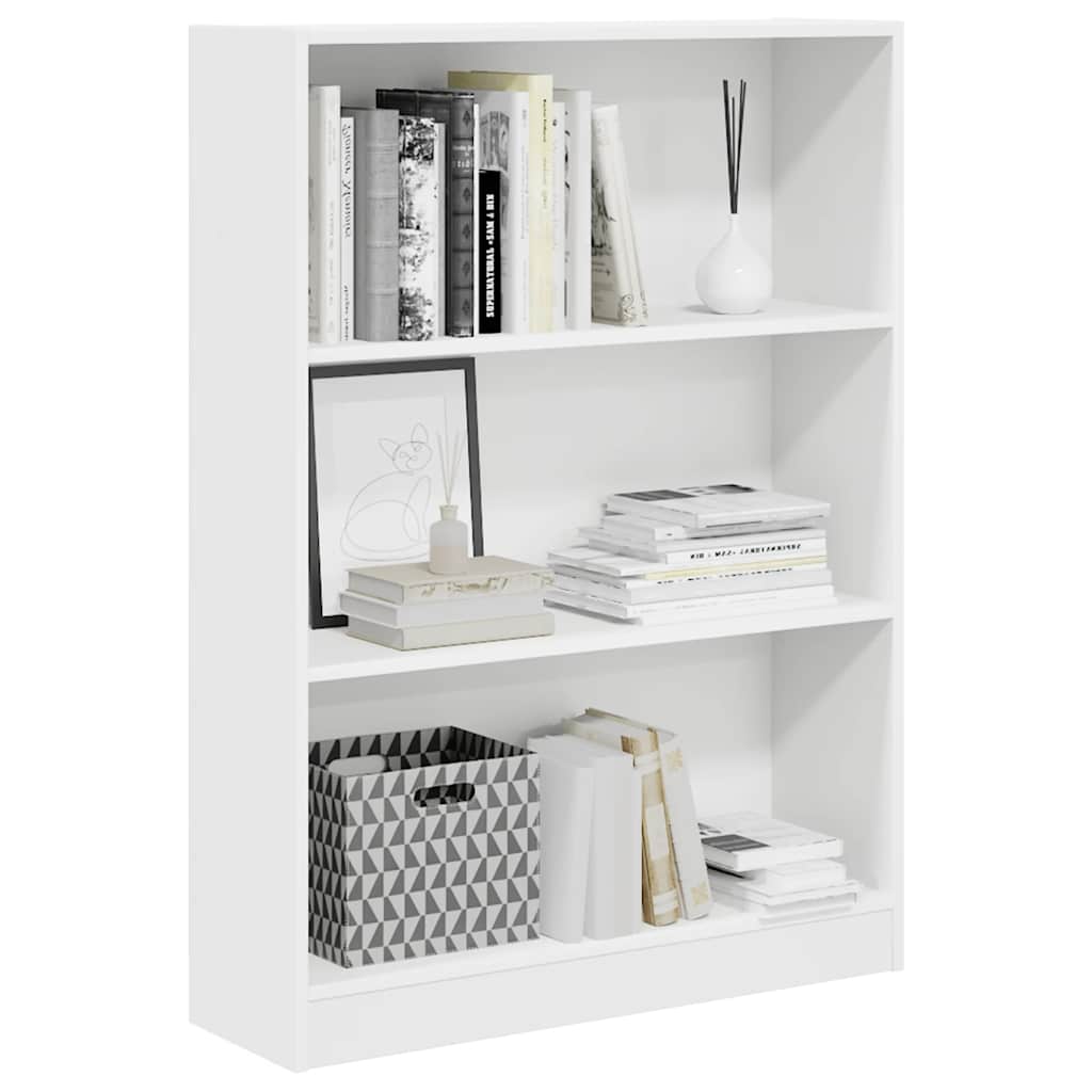Libreria Bianca 80x24x109 cm in Legno Multistrato
