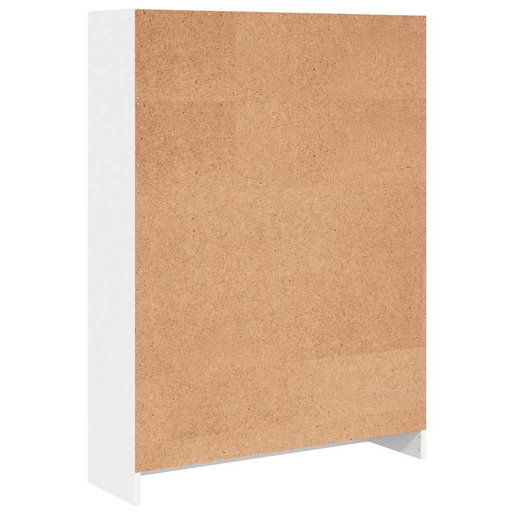 Libreria Bianca 80x24x109 cm in Legno Multistrato