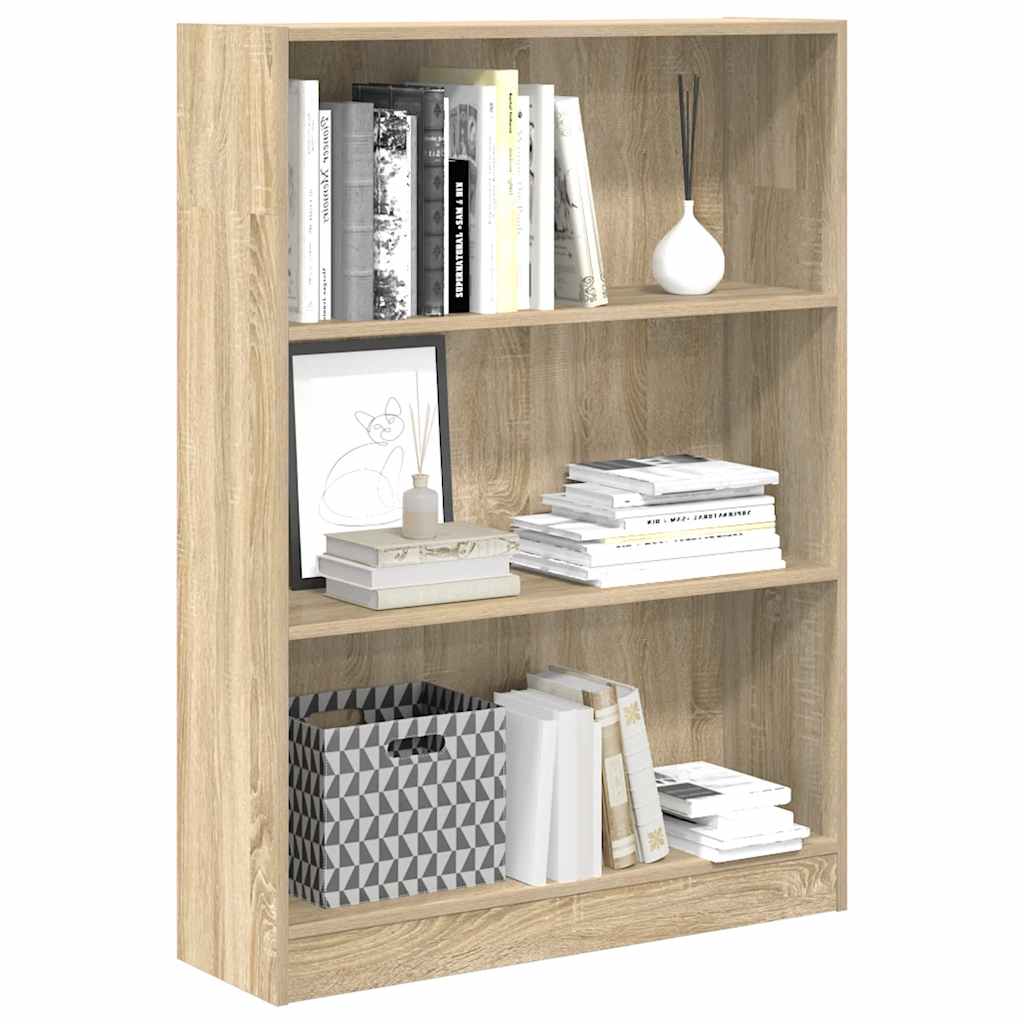 Libreria Rovere Sonoma 80x24x109 cm in Legno Multistrato