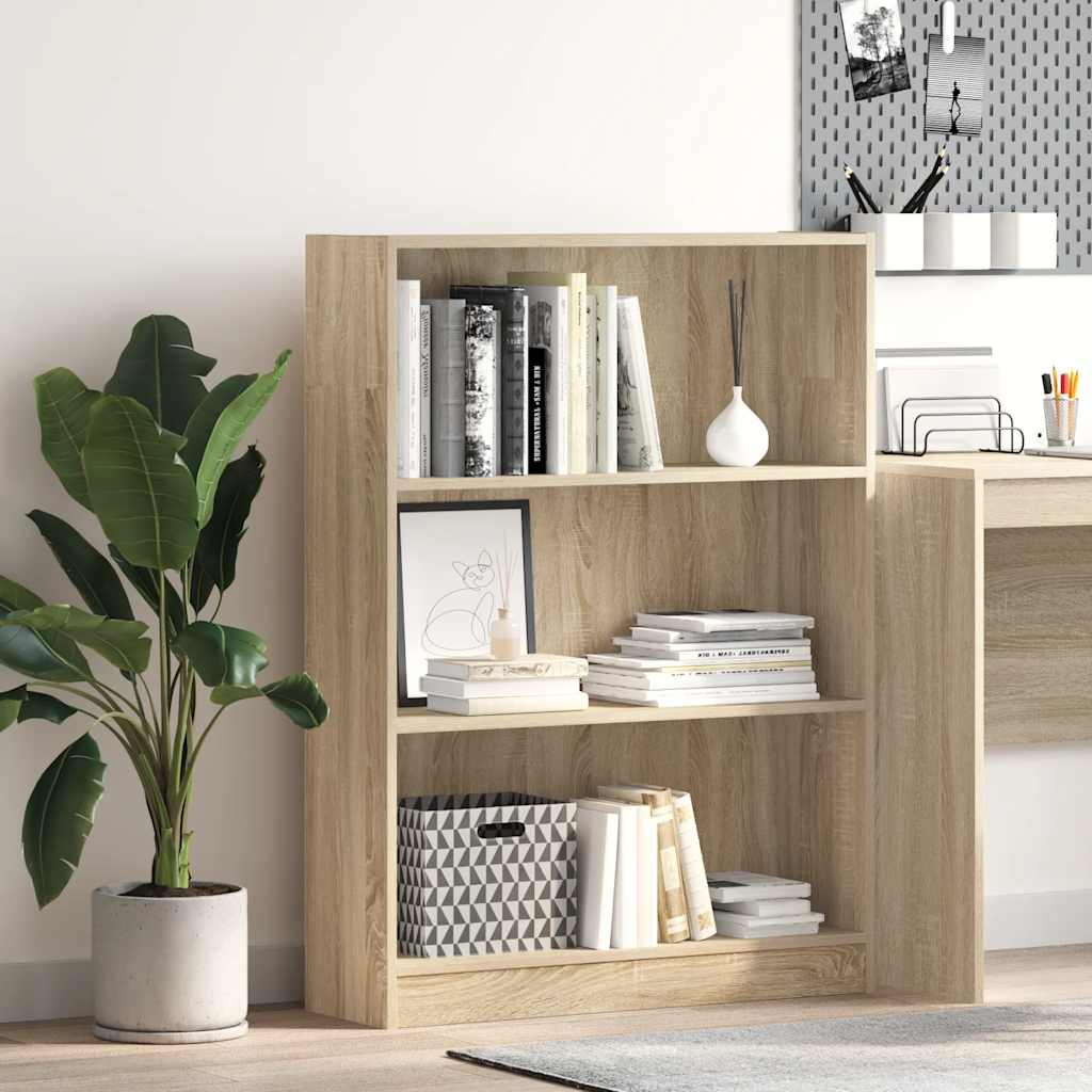 Libreria Rovere Sonoma 80x24x109 cm in Legno Multistrato