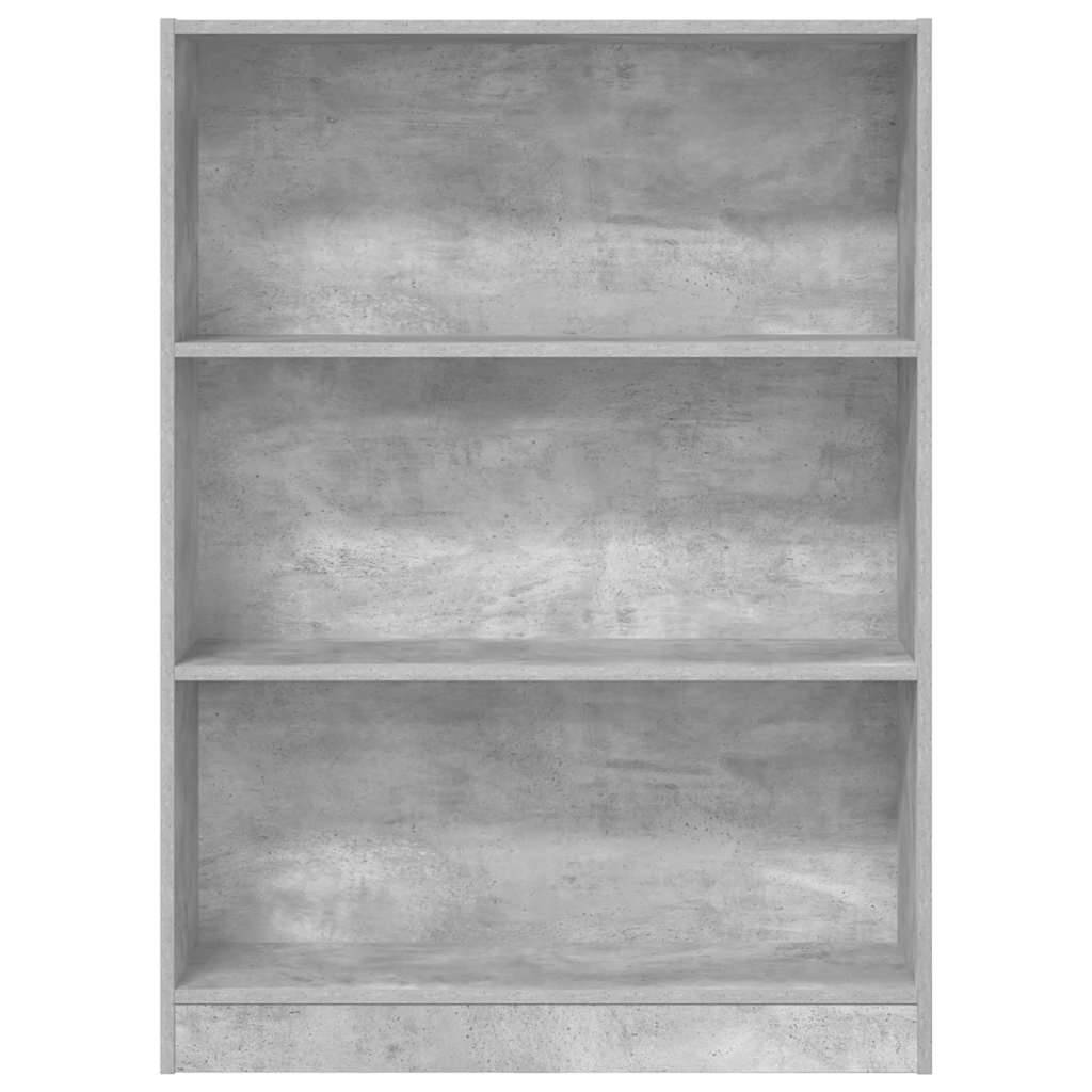 Libreria Grigio Cemento 80x24x109 cm in Legno Multistrato