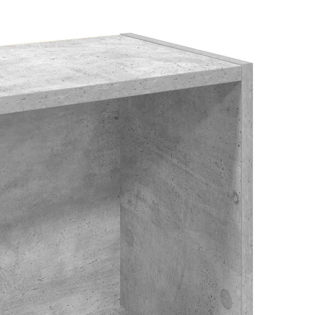 Libreria Grigio Cemento 80x24x109 cm in Legno Multistrato