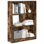 Libreria Rovere Fumo 80x24x109 cm in Legno Multistrato