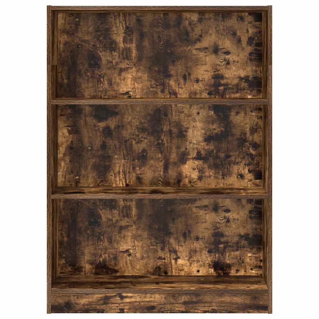 Libreria Rovere Fumo 80x24x109 cm in Legno Multistrato