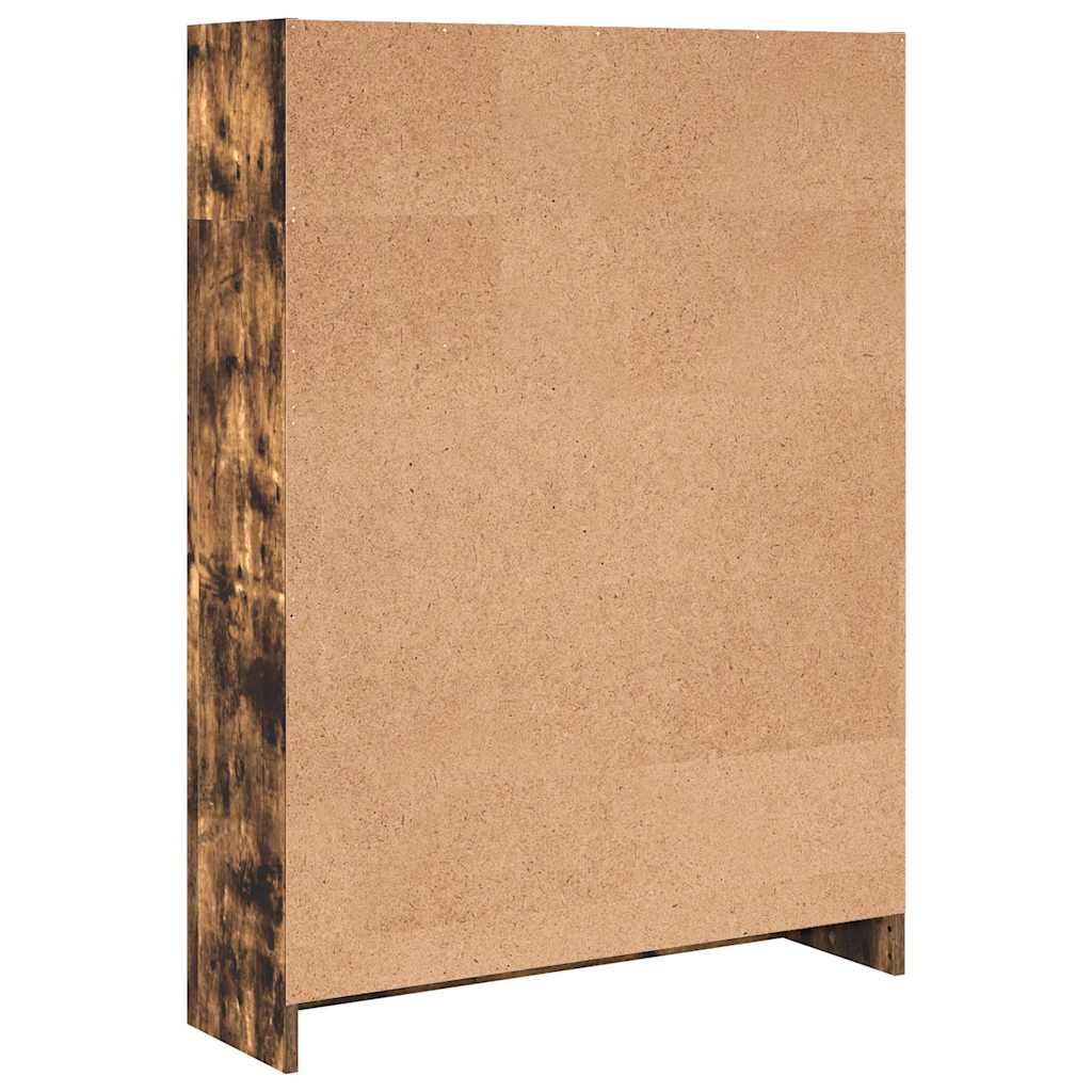 Libreria Rovere Fumo 80x24x109 cm in Legno Multistrato