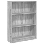 Libreria Grigio Sonoma 80x24x109 cm in Legno Multistrato
