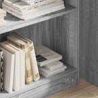 Libreria Grigio Sonoma 80x24x109 cm in Legno Multistrato
