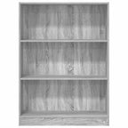 Libreria Grigio Sonoma 80x24x109 cm in Legno Multistrato