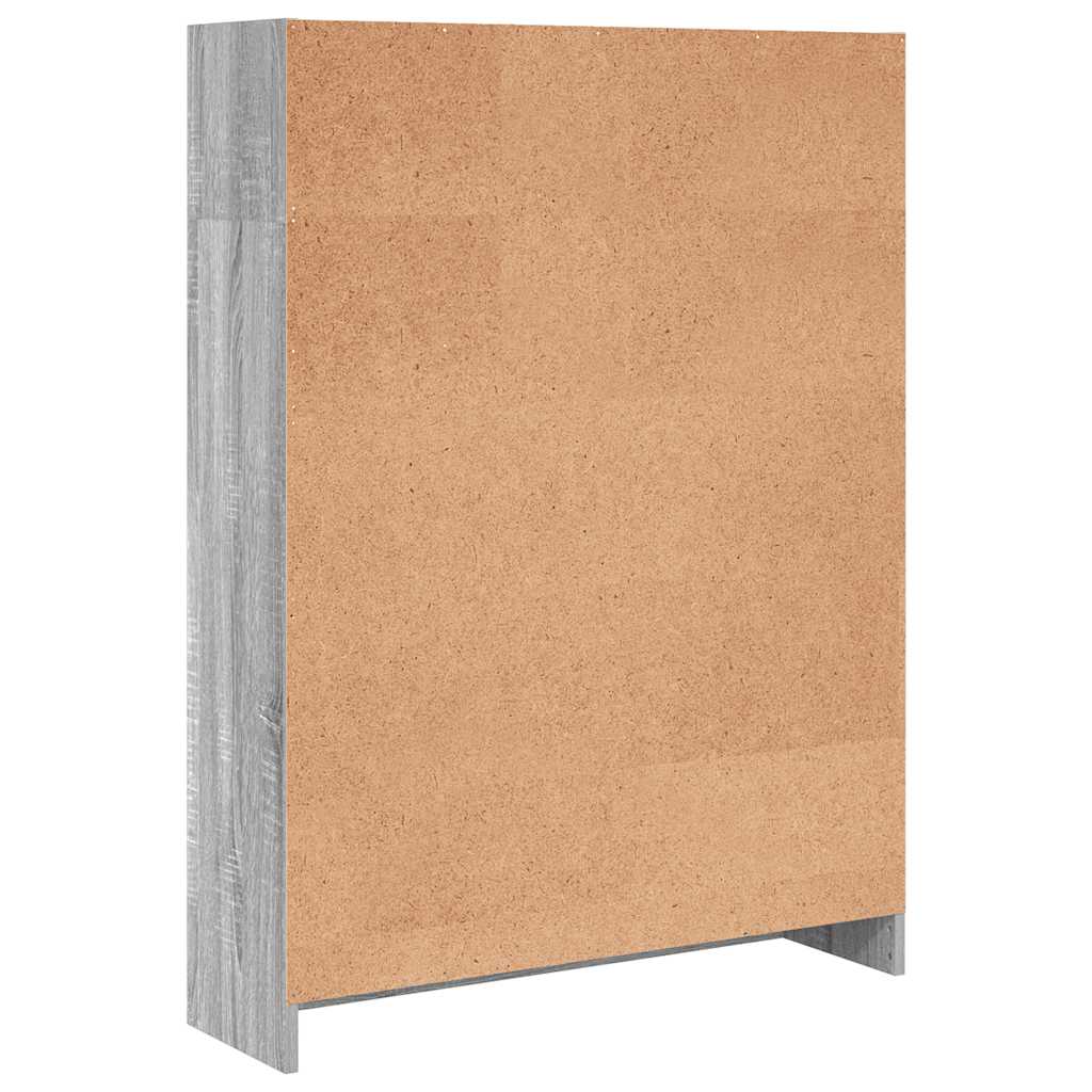 Libreria Grigio Sonoma 80x24x109 cm in Legno Multistrato