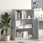 Libreria Grigio Sonoma 80x24x109 cm in Legno Multistrato