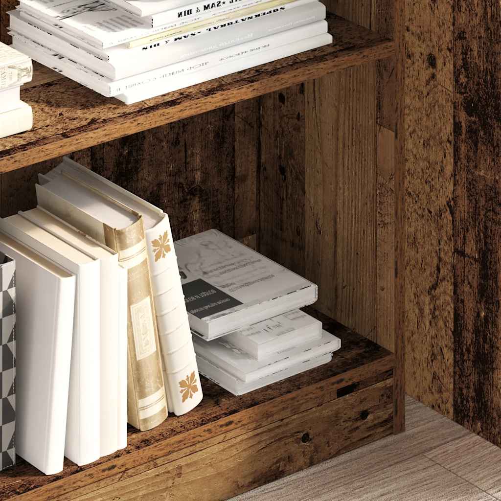 Libreria Legno Antico 80x24x109 cm in Legno Multistrato
