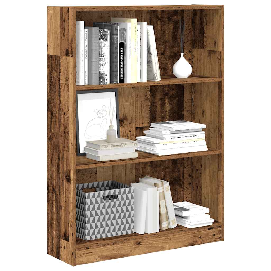 Libreria Legno Antico 80x24x109 cm in Legno Multistrato