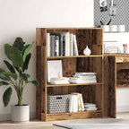 Libreria Legno Antico 80x24x109 cm in Legno Multistrato