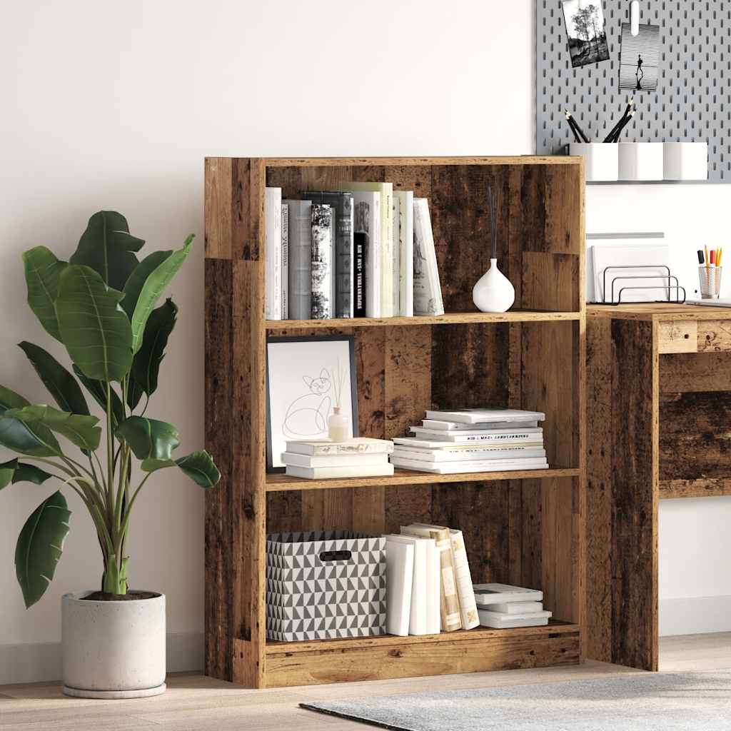 Libreria Legno Antico 80x24x109 cm in Legno Multistrato