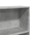 Libreria Grigio Cemento 80x24x143 cm in Legno Multistrato