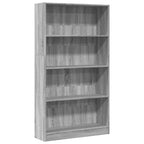 Libreria Grigio Sonoma 80x24x143 cm in Legno Multistrato
