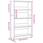 Libreria Rovere Marrone 80x24x143 cm in Legno Multistrato
